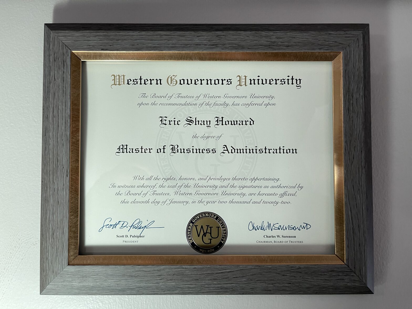 MBA from Western Governors University